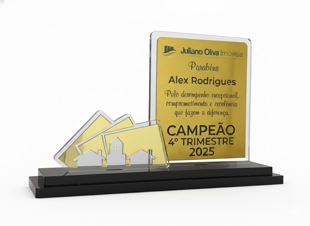 TROFÉU ACRILICO - JULIANO OLIVA