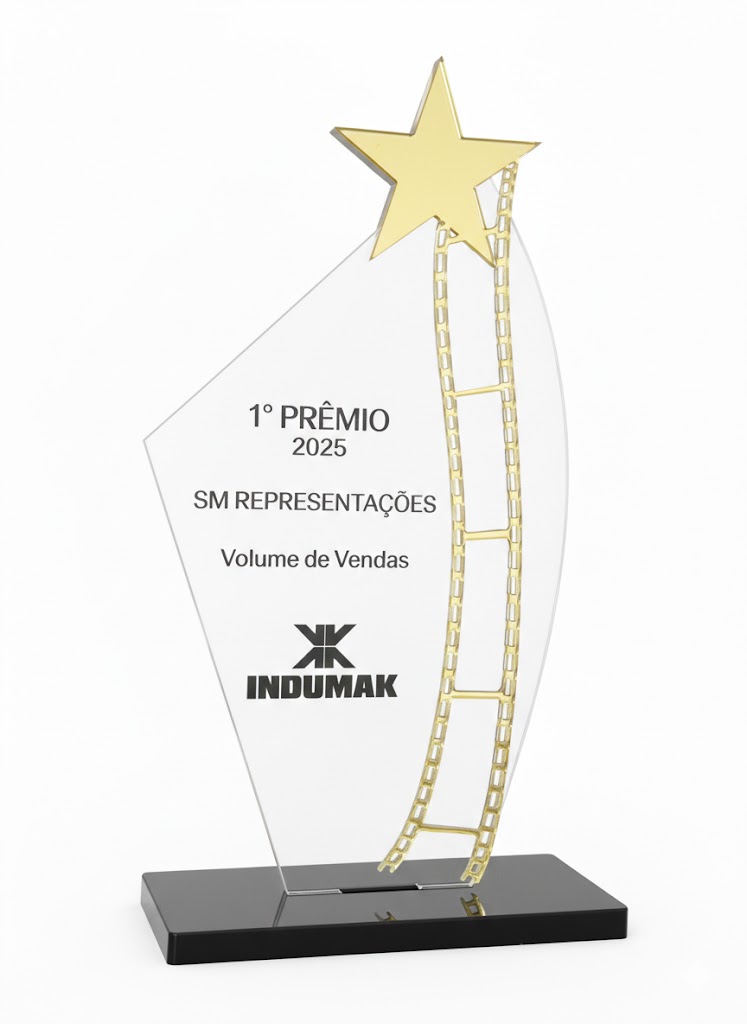 TROFÉU ACRILICO - ESTRELA INDUMAK