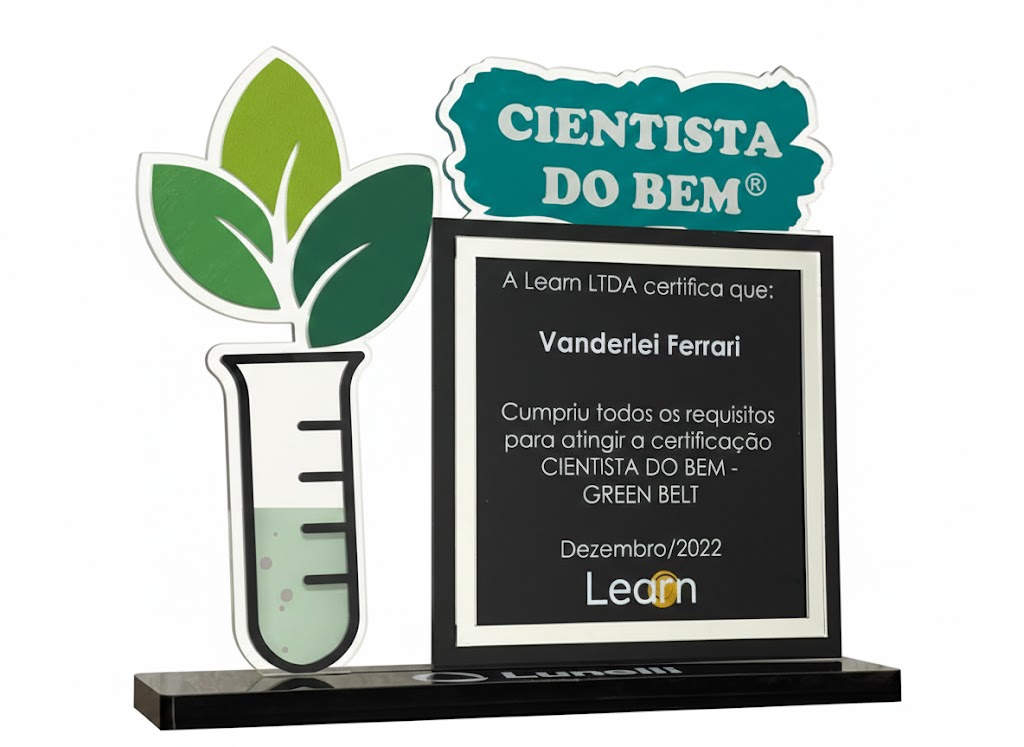 TROFÉU ACRILICO - Cientista do Bem - Learn