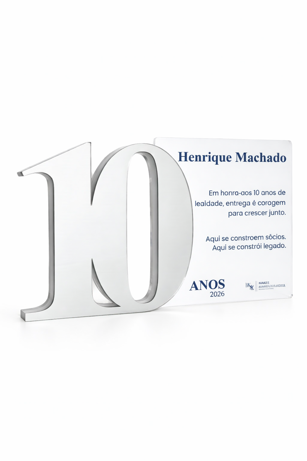 TROFÉU ACRILICO - 10 ANOS