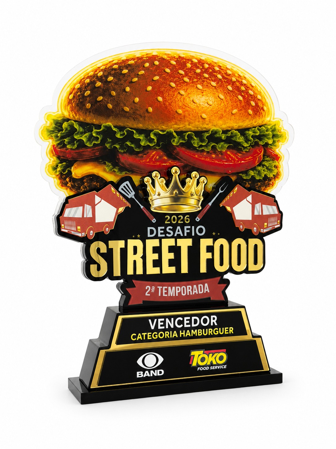 TROFÉU ACRILICO - BAND STREET FOOD